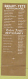 Matchbook Cover - Tudor Arms Sneaky Pete Canada CHAIN