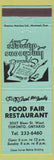 Matchbook Cover - Food Fair Restaurant Toronto ON green