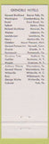 Matchbook Cover - Hotel Washington Chambersburg PA
