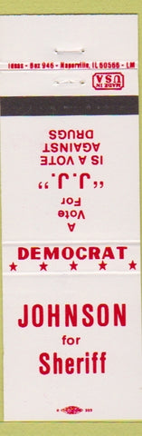 Matchbook Cover - JJ Johnson Sheriff election