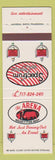 Matchbook Cover - Areana Restaurant Spectrum Lounge Wilkes Barre PA