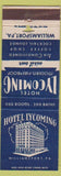 Matchbook Cover - Hotel Lycoming Williamsport PA