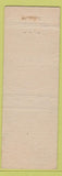Matchbook Cover - Hotels Memphis TN Hot Springs Little Rock AR Vicksburg MS