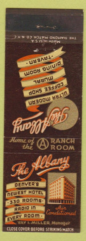 Matchbook Cover - Albany Hotel Denver Colorado
