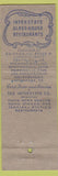 Matchbook Cover - Interstate Restaurants Chicago IL WEAR