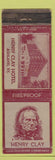 Matchbook Cover - Henry Clay Hotel Ashland KY WEAR