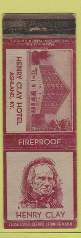 Matchbook Cover - Henry Clay Hotel Ashland KY WEAR
