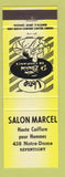 Matchbook Cover - Salon Marcel Repentigny QC
