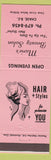 Matchbook Cover - Marie's Beauty Salon Chase BC girlie pink