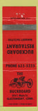 Matchbook Cover - The Buckboard Glastonbury CT WEAR