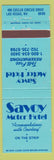 Matchbook Cover - Savoy Motor Hotel Las Vegas NV
