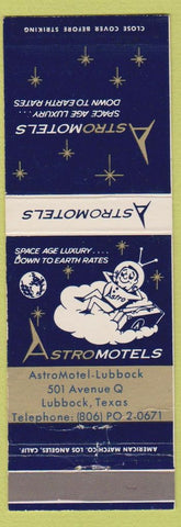 Matchbook Cover - Atromotels Lubbock TX