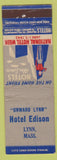 Matchbook Cover - Hotel Edison Lynn MA