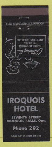 Matchbook Cover - Iroquois Hotel Iroquois Falls ON