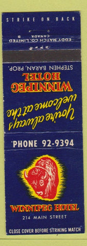Matchbook Cover - Winnipeg Hotel MB