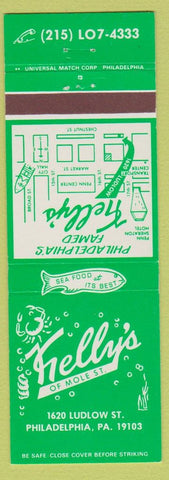 Matchbook Cover - Kelly's Philadelphia PA seafood