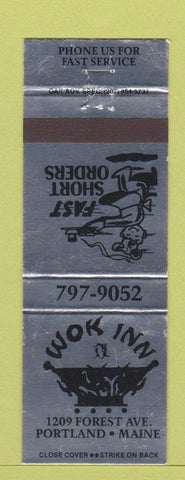 Matchbook Cover - Wok Inn Portland ME Chinese Restaurant