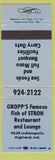 Matchbook Cover - Gropp's Restaurant Highland IN