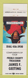 Matchbook Cover - James F Geeting Preble County Treasurer OH