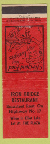 Matchbook Cover - Iron Bridge Restuarant Elliot Lake ON