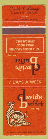 Matchbook Cover - David's Buffet Evendale OH