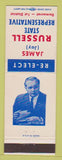 Matchbook Cover - James Jay Russell State Representative Democrat