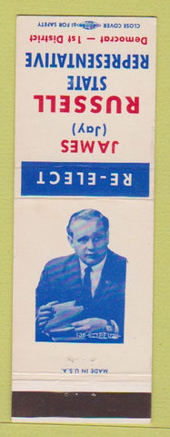 Matchbook Cover - James Jay Russell State Representative Democrat