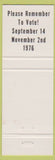 Matchbook Cover - Sam Barnhill Republican State Representative Golden Colorado