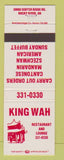 Matchbook Cover - King Wah Chinese Restaurant Rocky River OH