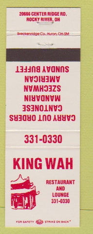 Matchbook Cover - King Wah Chinese Restaurant Rocky River OH