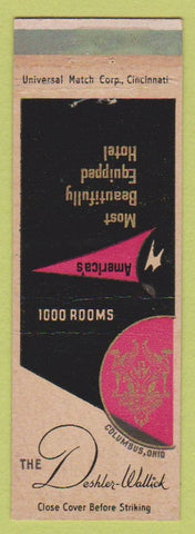Matchbook Cover - Deshler Wallick Hotel Columbus OH WEAR