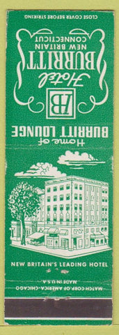 Matchbook Cover - Hotel Burritt New Britain CT