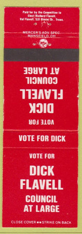 Matchbook Cover - Dick Flavell Council at Large election