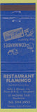 Matchbook Cover - Restaurant Flamingo BBQ Spaghetti Dorchester QC