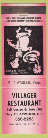 Matchbook Cover - Villager Restaurant Atwood ON