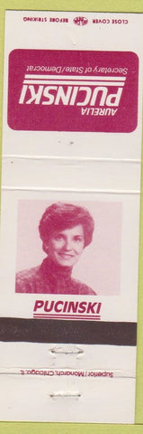 Matchbook Cover - Aurelia Pucinski Secretary of State IL
