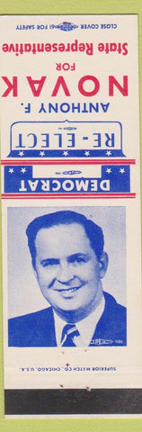 Matchbook Cover - Anthony F Novak State Representative Ohio OH