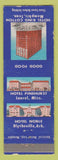Matchbook Cover - Hotels Memphis TN Blytheville AR Laurel MS