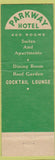 Matchbook Cover - Parkway Hotel Chicago IL