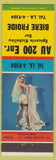 Matchbook Cover - Au 200 Biere Froide QC pinup
