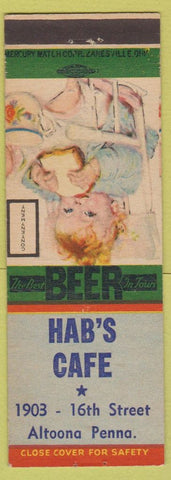 Matchbook Cover - Hab's Cafe Altoona PA baby
