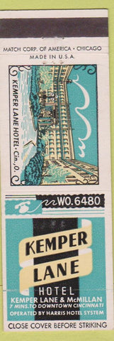 Matchbook Cover - Kemper Lane Hotel Cincinnati OH