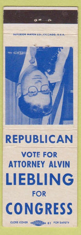 Matchbook Cover - Alvin Liebling Congress Illinois IL
