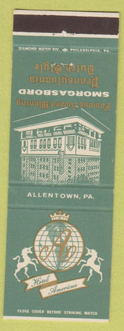Matchbook Cover - Hotel Americus Allentown PA