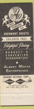 Matchbook Cover - Hotel Americus Allentown PA