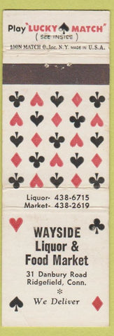 Matchbook Cover - Wayside liquor Grocery Ridgefield CT