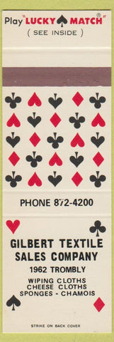 Matchbook Cover - Gilbert Textile Sales