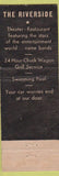 Matchbook Cover - Riverside Hotel Casino Reno NV WEAR