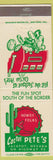 Matchbook Cover - Cactus Pete's CASino Jackpot NV
