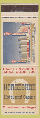 Matchbook Cover - Horseshoe Casino Las Vegas NV